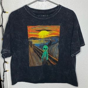 “The Scream” Style Alien Graphic Tee
